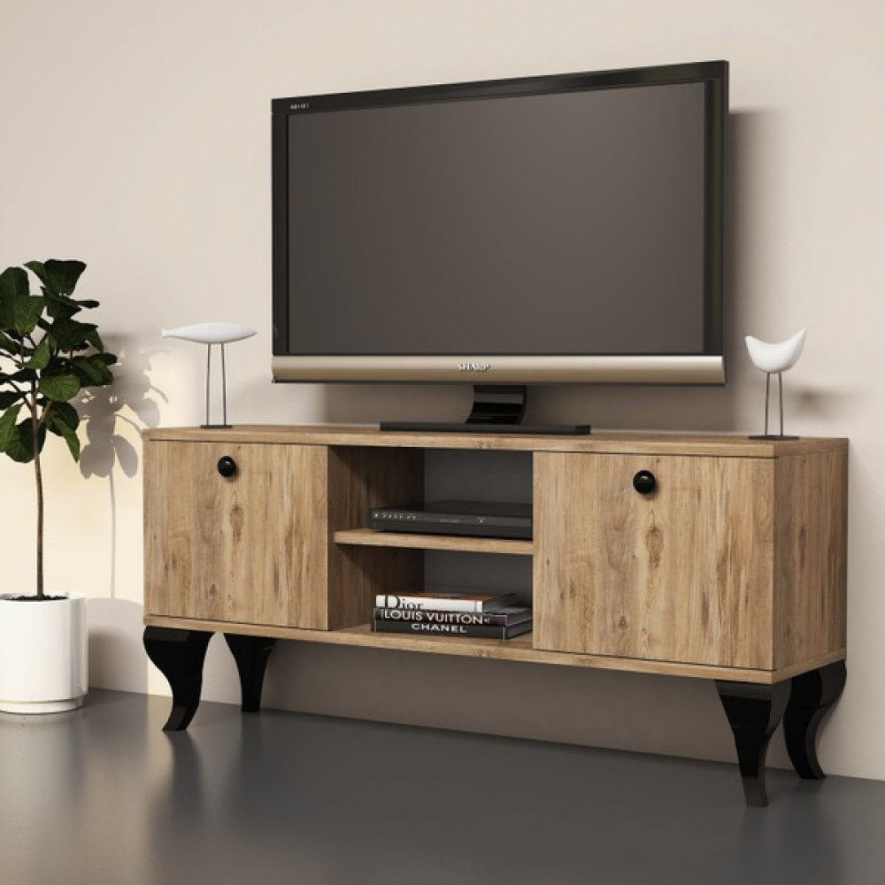 FERNISO Tv Sehpası 120 cm Çam Modern Ayak Tv Ünitesi / Sehpası Fiyatı