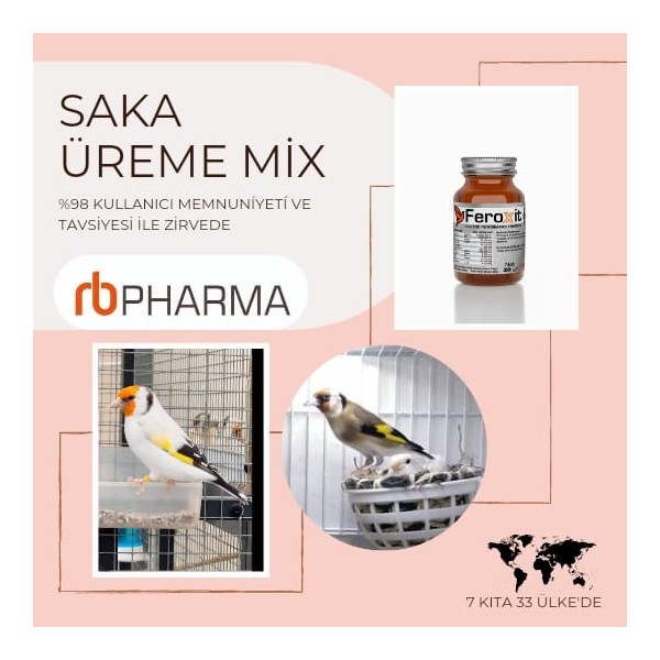 Feroxit Exzotic Kafes Kuşları Için Genel Kullanıma ve ye Yönelik Mix 50 gr Diğer Fiyatı