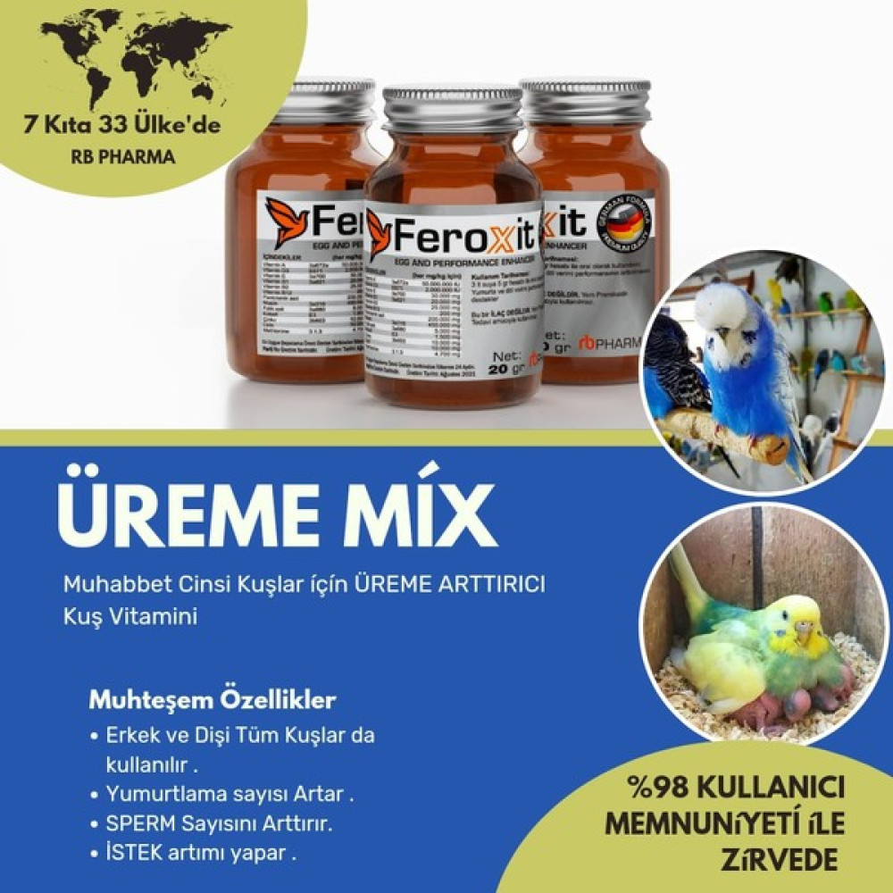 Feroxit Feroxit-Muhteşem Muhabbet Kuşu Premix Evcil Hayvan Ürünleri Fiyatı