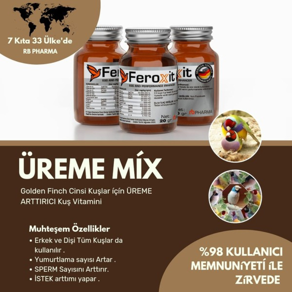 Feroxit Süper Gold Finch Üreme Mix 50 gr Oto Boyaları Fiyatı