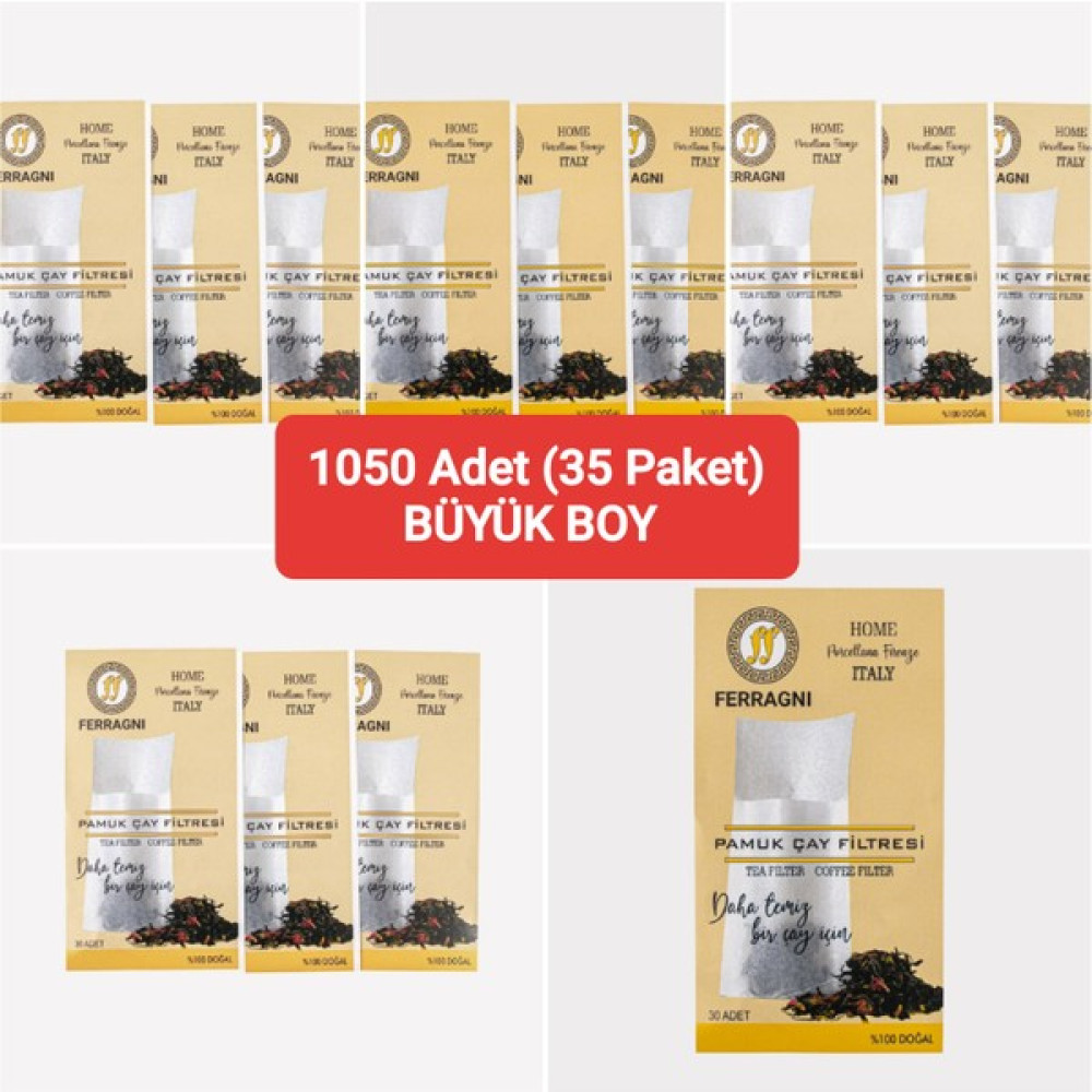 FERRAGNI Home Porcellana Firenze ÇAY ve KAHVE FİltRESİ 35 PAKET (1050 Adet) BÜYÜK BOY - Kağıt Filtre Çay Fiyatı