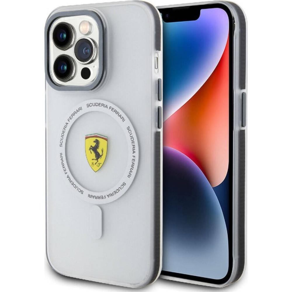 Ferrari Apple iPhone 15 Pro Max Uyumlu Ferrari Lisanslı Magsafe Özellikli Kontrast Bumper Sf Ring Siyah Cep Telefonu Kılıfı Fiyatı