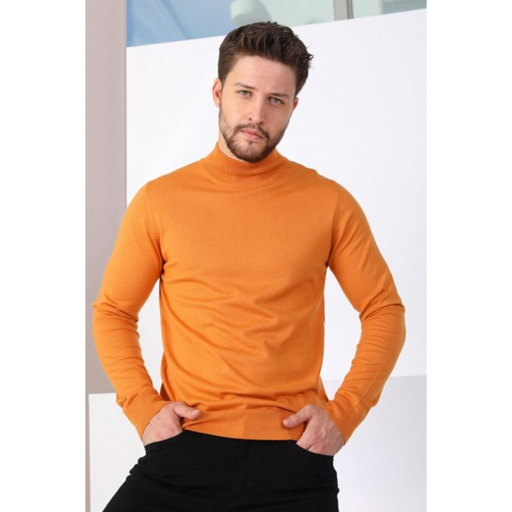Ferraro Orange Yarım Balıkçı Yaka Erkek Triko Kazak Erkek Kazak & Süveter & Triko Fiyatı