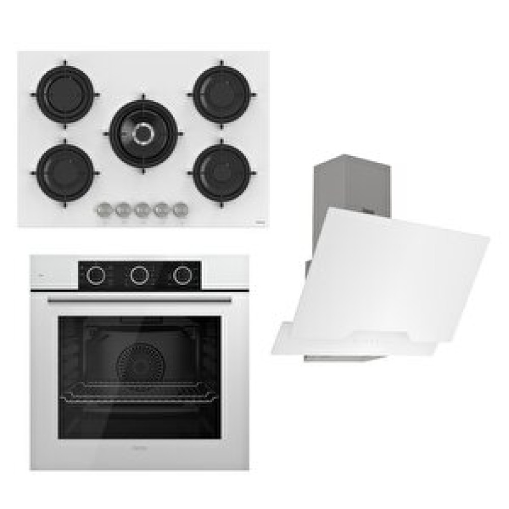 Ferre Flowart Basic Serisi Beyaz Ankastre Set (rs036+ Xe62cb + D064 ) Ankastre Setler Fiyatı