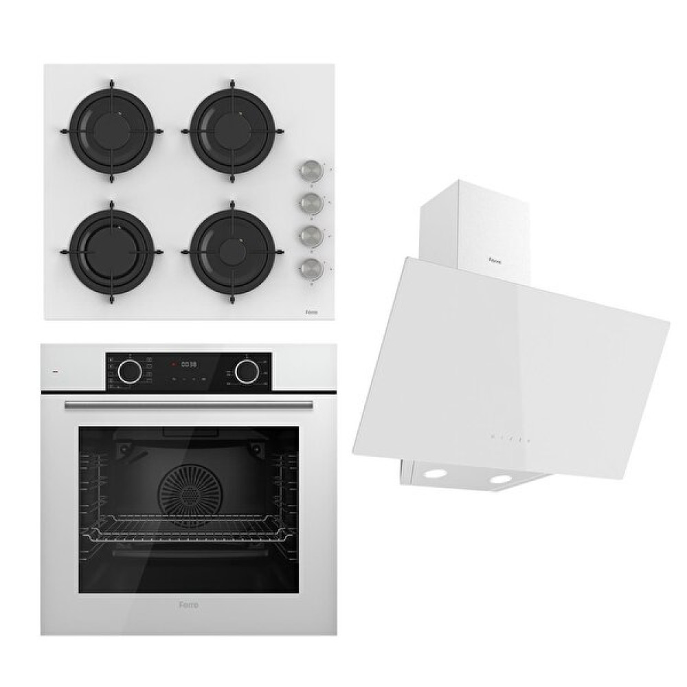 Ferre Fryart CS Serisi Beyaz Cam Ankastre Set (Cs206 - Xe63Cb - D078 ) Ankastre Setler Fiyatı
