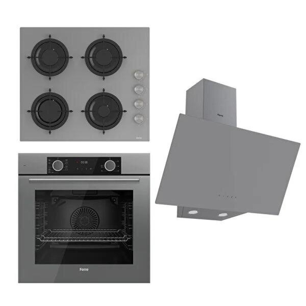 Ferre Fryart CS Serisi Gri Cam Ankastre Set (Cs208 - Xe63Cpr - D079) Ankastre Setler Fiyatı