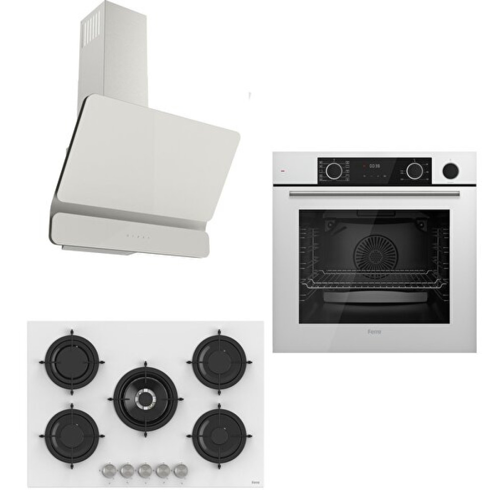 Ferre Steamart RS Serisi Lux Beyaz Ankastre Set (D081 - Rs036 - Xe64Cb) Ankastre Setler Fiyatı