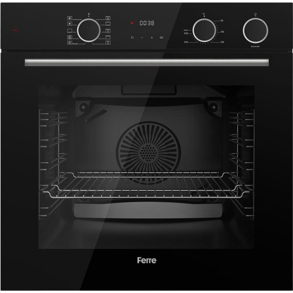 Ferre XE64CS Steamart&fryart Serisi Buharlı Pişirme Siyah Ankastre Fırın (0+10 Konum) Fırınlar Fiyatı