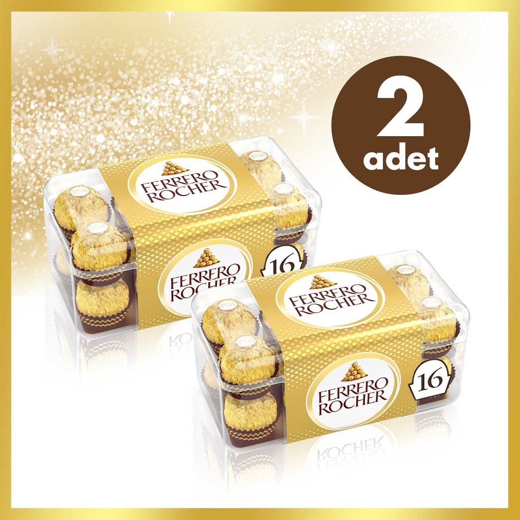 Ferrero Rocher Çikolata 16'lı 200 Gr - 2 Adet - 16 Adet Diğer Fiyatı