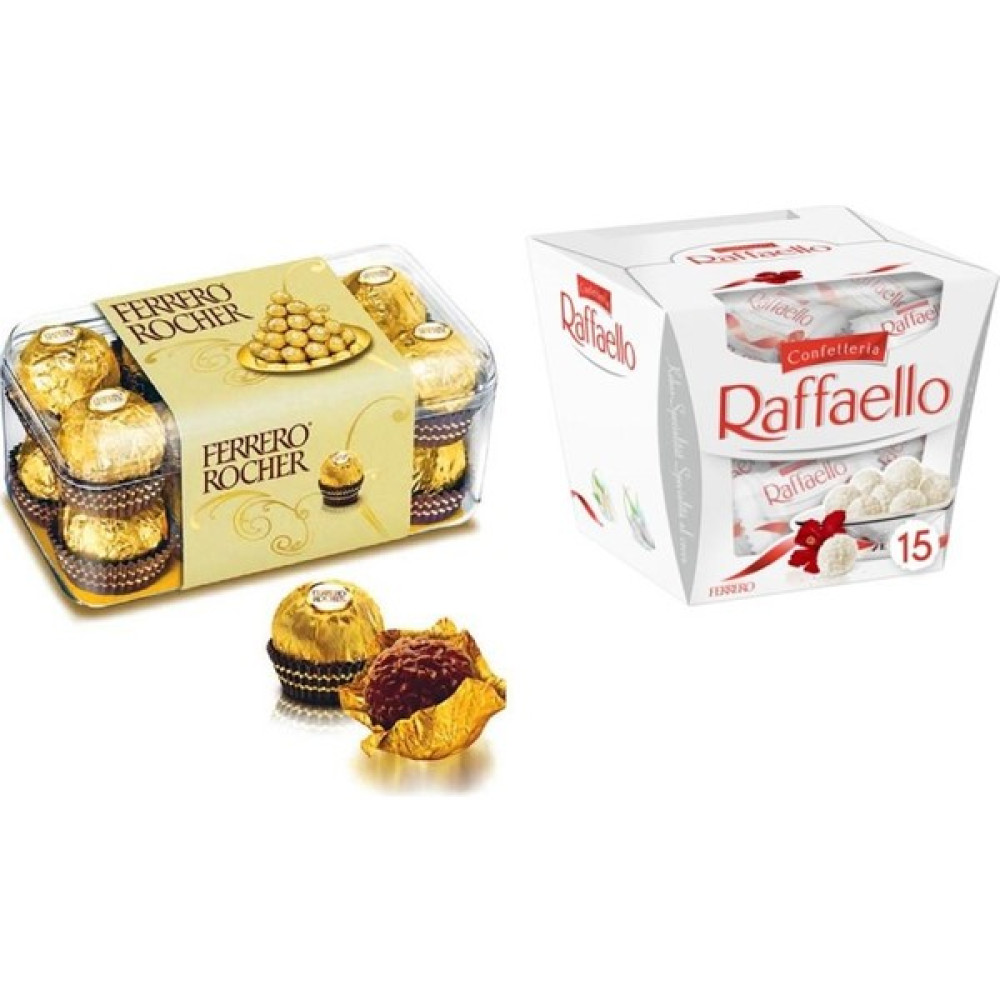 Ferrero Rocher Fındıklı Çikolata 200 gr + Raffaello 150 gr Diğer Fiyatı