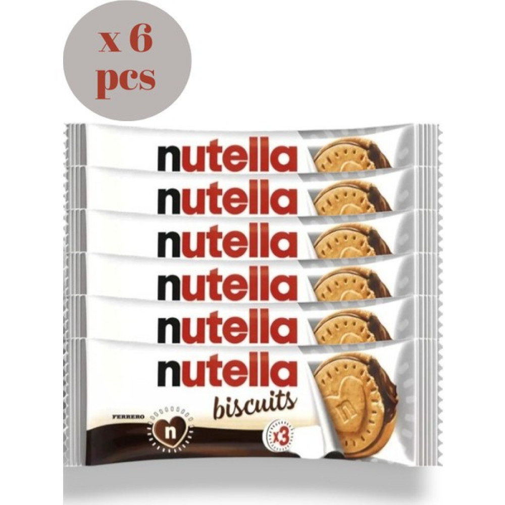 Ferrero Rocher Nutella Kakaolu Fındık Kreması Dolgulu Bisküvi 41,4 gr x 6 Adet Diğer Fiyatı