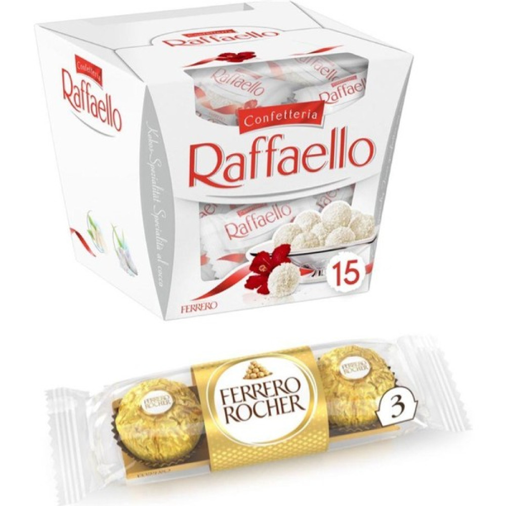 Ferrero Rocher Raffaello T15 + Rocher T3 - 150 gr Çikolata ve Gofret Fiyatı