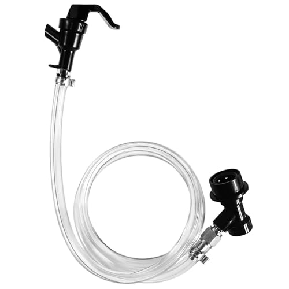 FERRODAY 5ft Ball Lock Beer Line Assembly for Corny Keg Party Tap Ball Lock Keg Beer Line for Corny Keg Ball Lock Tap Beer Ball Lock Liquid Beer Tap for Corny Keg Tap Beer Line Anti-Loosen Clamp