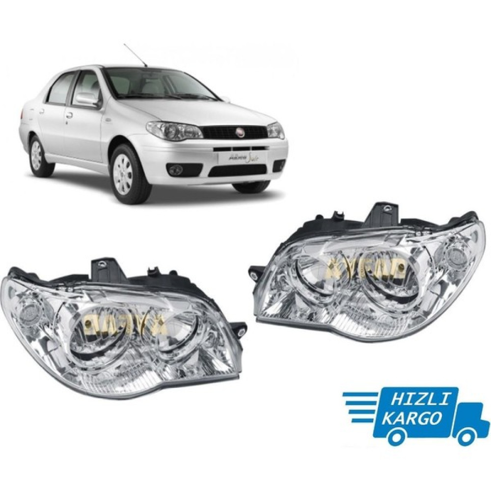 Fesan Fiat Albea Sağ + Sol Ön Far Lambası Takımı Motorlu 2005--2009 Far Ampülü Fiyatı