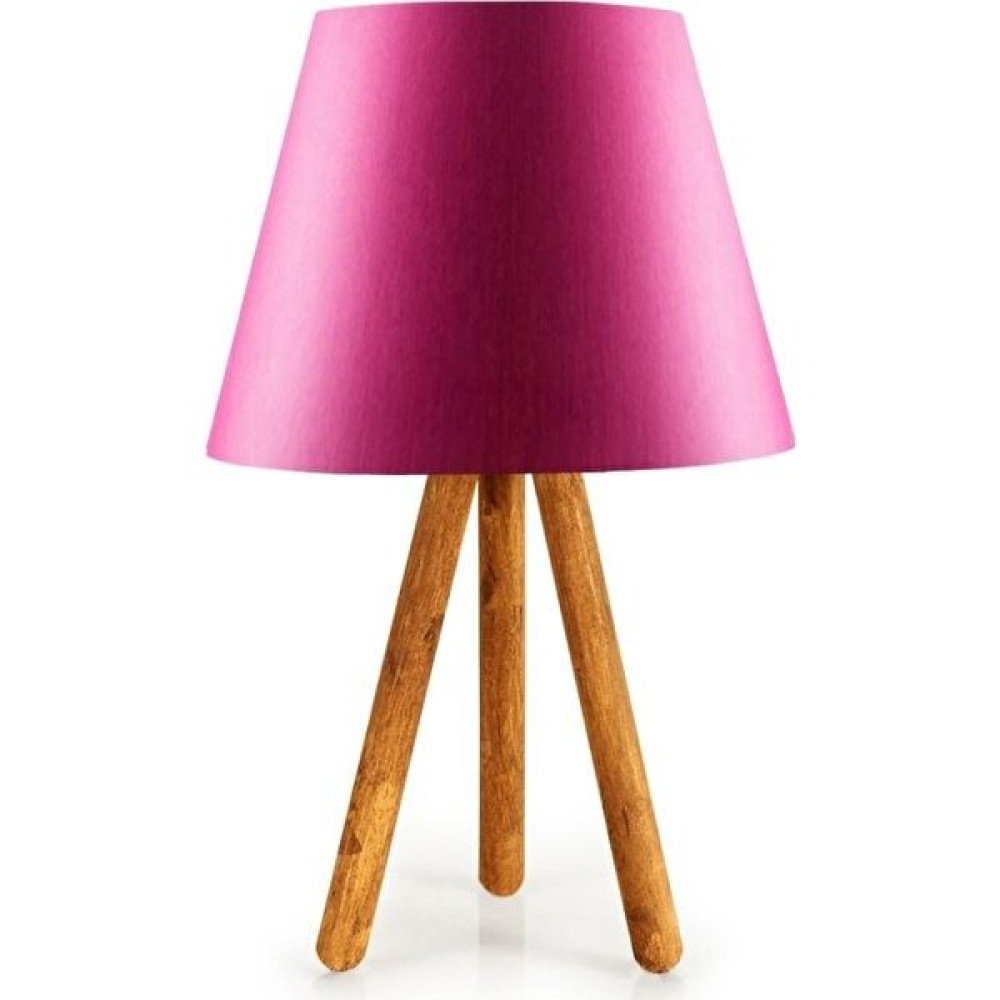 Festinhouse Tasarım Luce Üç Ayaklı Ahşap Abajur AYD-706 - Pembe Abajur Fiyatı