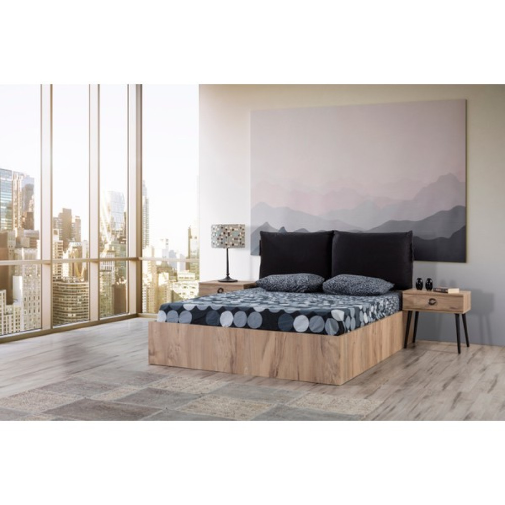 Feyza Mobilya Premium Çift Kişilik Bazalı Karyola - 160 x 200 cm - Kahverengi Karyola Fiyatı
