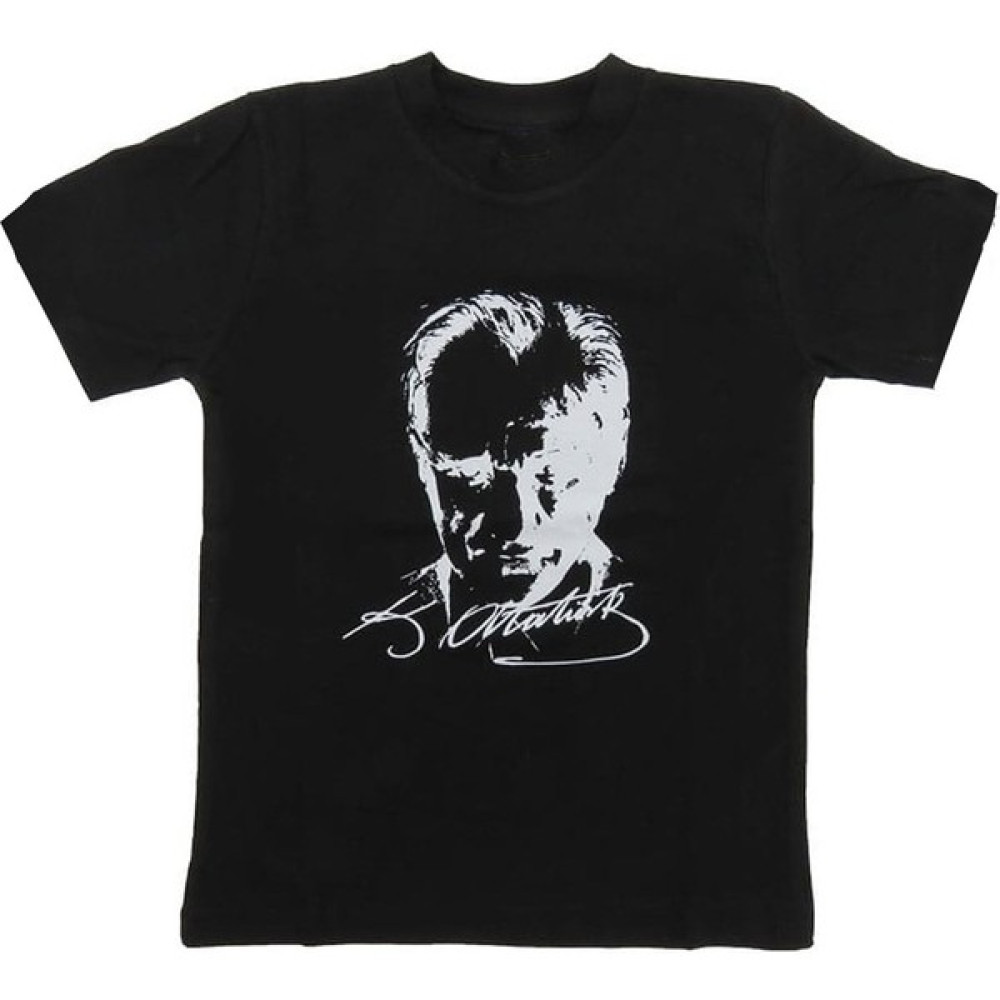 Feyzamavm 23 Nisan- 19 Mayıs Siyah Atatürk Baskılı Tişört Erkek Çocuk T-shirt Fiyatı