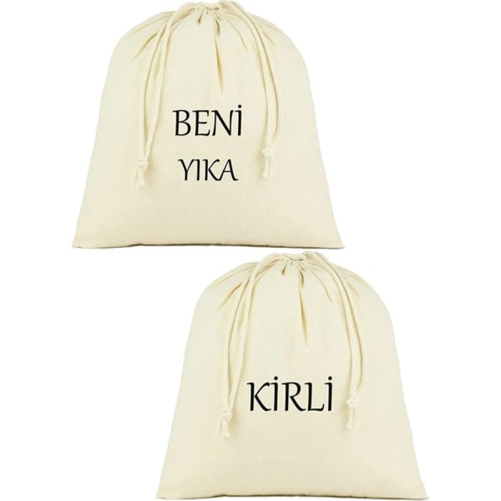 Feza Bagg Store Baskılı Kirli Torbası Ham Bez 40X40 (2 Adet) Bebek Kirli Torbası Fiyatı
