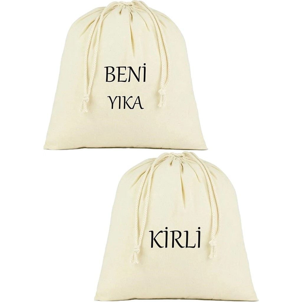 Feza Bagg Store Baskılı Kirli Torbası Ham Bez 40X40 (2 Adet) Bebek Kirli Torbası Fiyatı