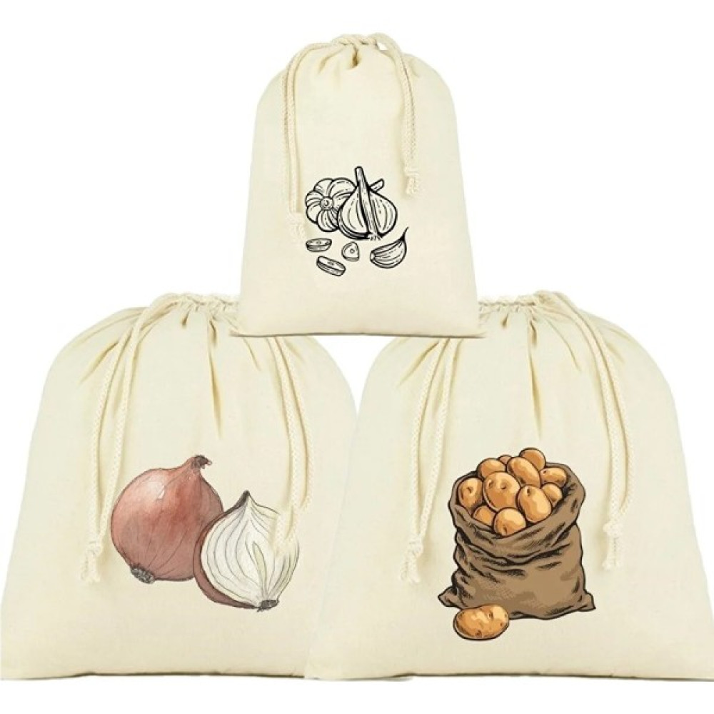 Feza Bagg Store Patates Soğan ve Sarımsak Torbası (Mutfak Organizer) Saklama Kapları Fiyatı
