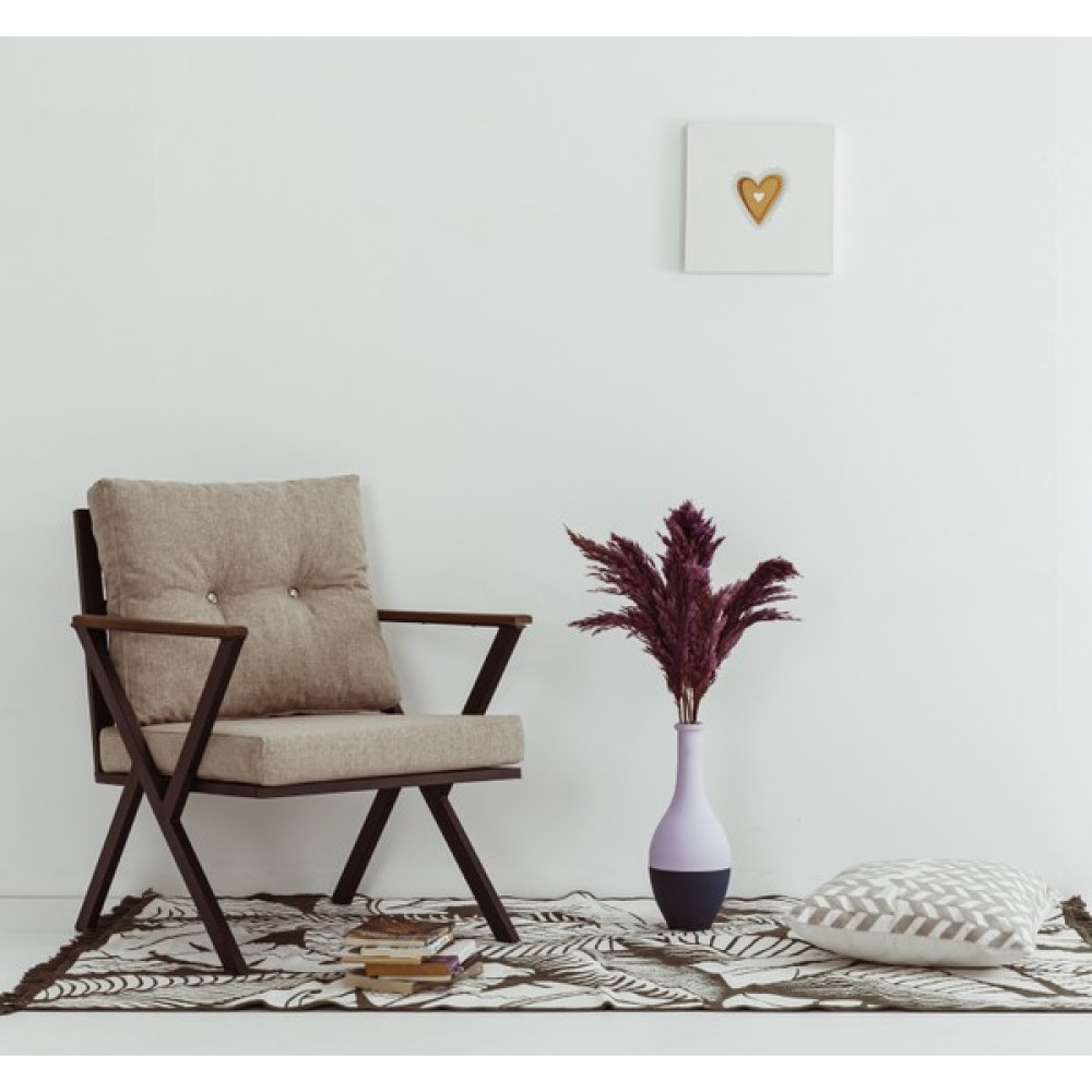 F&F Home Seramik Vazo ve 15 Adet Pampas Koyu Laciver-Pastel Mor/mor Pampas Vazo Fiyatı