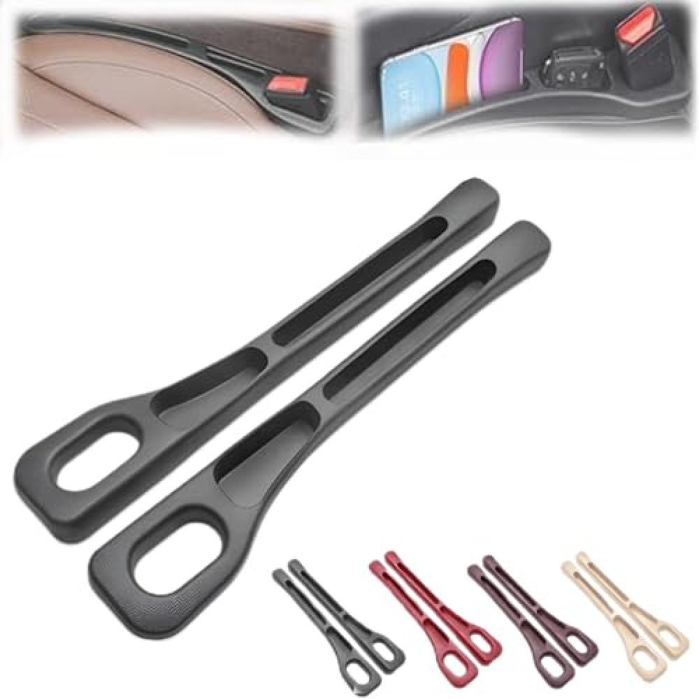 FFKQBH No Drop Seat Guard, 2025 New Car Seat Side Gap Filler, Seat Gap Fillers for All Cars, Prevents Items from Falling, Easy to iInstall (Black)