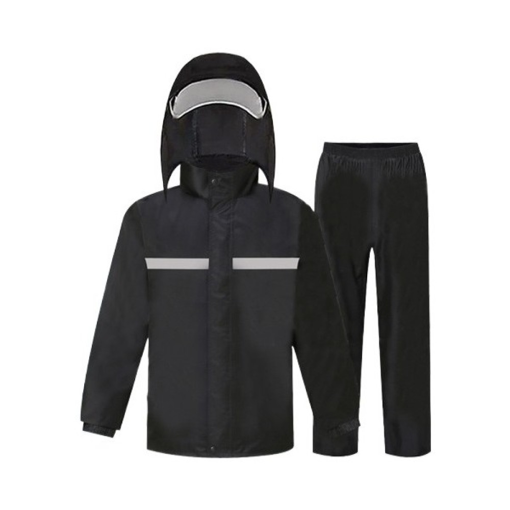 FHJMT Yağmurluk Yağmur Pantolon Seti Anti-Fırtına Açık Motosiklet Sürme Yansıtıcı Bölünmüş Yağmurluk (Yurt Dışından) - Beyaz - Kırmızı - Siyah - 3XL Motorsiklet Sürücüsü Giyim & Ayakkabı Fiyatı