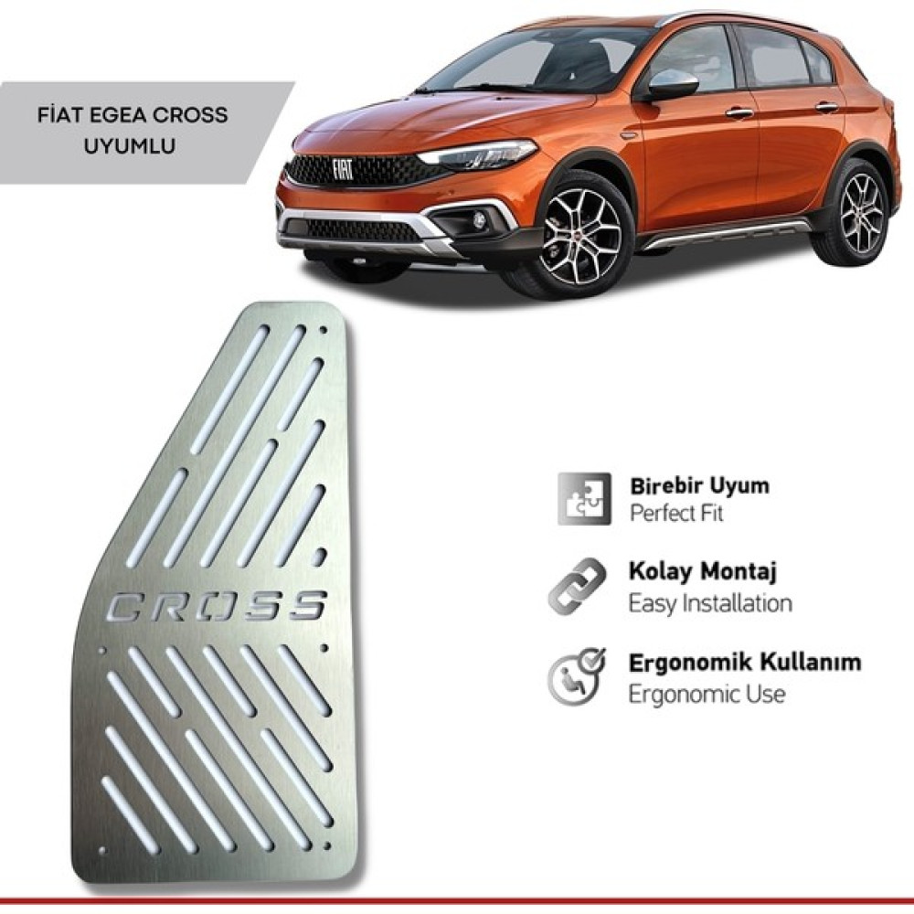 Fiat Egea Cross Uyumlu Ayak Dinlendirme Pedalı Krom Ayak Dayama Pedalı 2021 2023 Arası Oto Dış Aksesuar & Yedek Parça Fiyatı