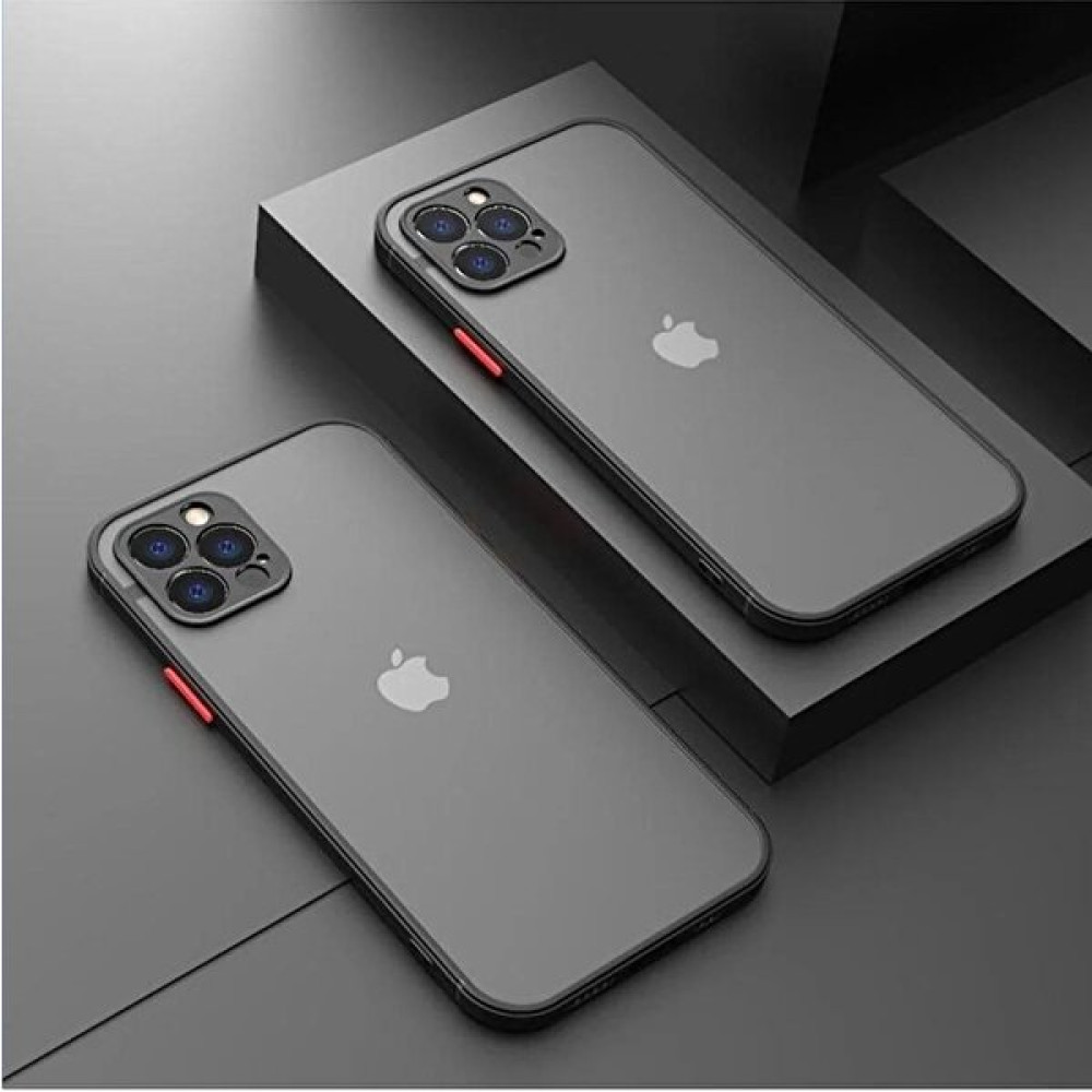 Fibaks Apple iPhone 11 Pro Kılıf Kamera Korumalı Mat Renkli Buzlu Hux Silikon Siyah - iP 11 Pro Cep Telefonu Kılıfı Fiyatı