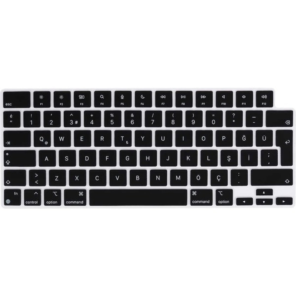 Fibaks Apple Macbook 13.6' Air 2022 M2 A2681 Uyumlu Klavye Koruyucu Sıvı ve Toz Koruyucu Türkçe Klavye Ped - Siyah Tablet Pc Aksesuarları Fiyatı
