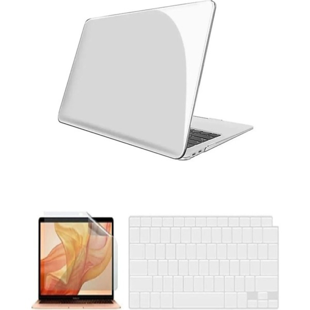Fibaks Apple Macbook Air 13 Air M1 M2 2020 Kılıf A1932 - A2174 - A2337 Uyumlu Kristal Şeffaf Transparan Koruyucu Kapak - Air M1/M2 A2337 Tablet Pc Aksesuarları Fiyatı