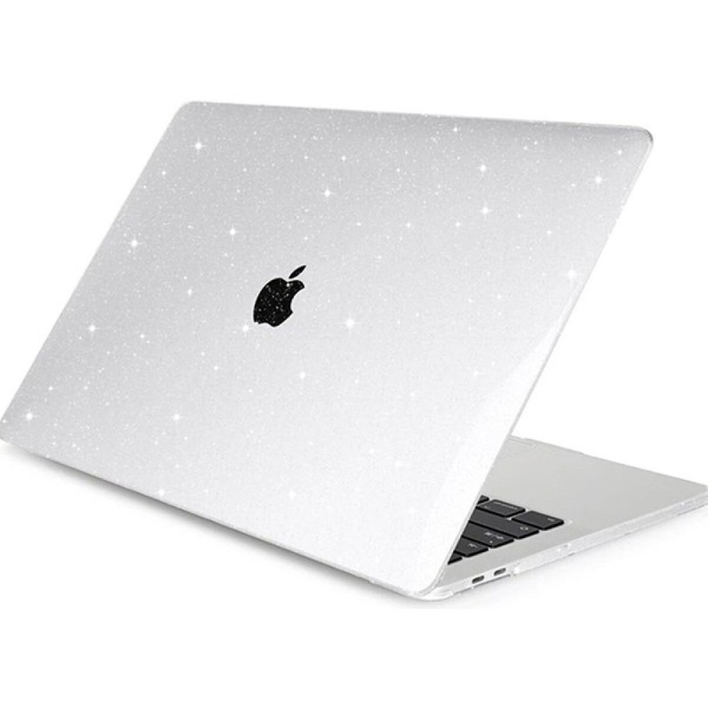 Fibaks Apple Macbook Air M2 Çip 13.6 A2681 2022 Kilif Parlak Simli Şeffaf Transparan Kapak - Parlak Şeffaf Tablet Pc Aksesuarları Fiyatı