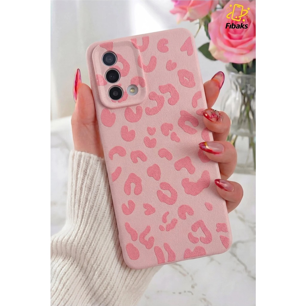 Fibaks Oppo A74 Kılıf Pembe Leopar Şık Tasarımlı Premium Ince Soft Silikon Cep Telefonu Kılıfı Fiyatı