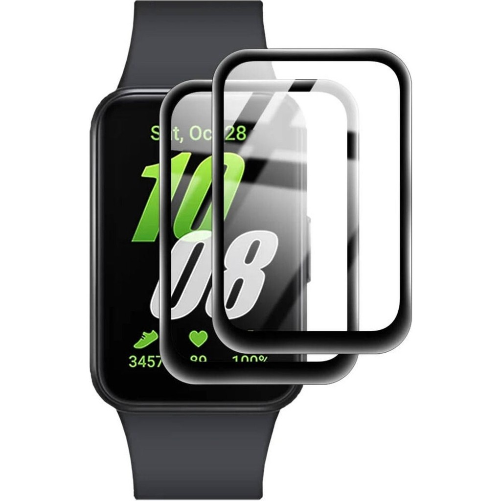 Fibaks Samsung Galaxy Fit 3 Uyumlu Tam Kaplayan Kavisli Siyah Çerçeveli Saat Ekran Koruyucu - Glx Fit 3 Akıllı Saat Aksesuarı Fiyatı