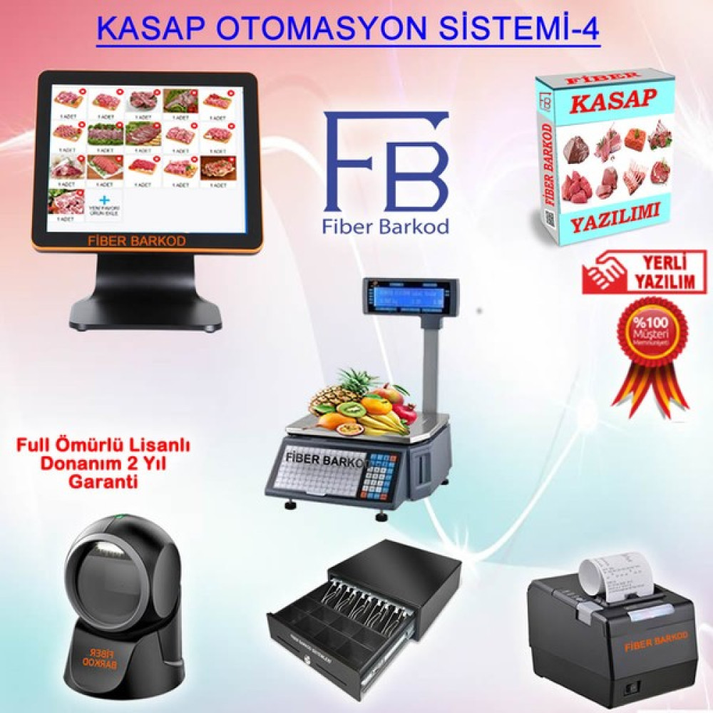 Fiber Barkod Kasap Barkod Sistemi Barkod Terazili - fiber barkod sistemleri Yazıcılar Fiyatı
