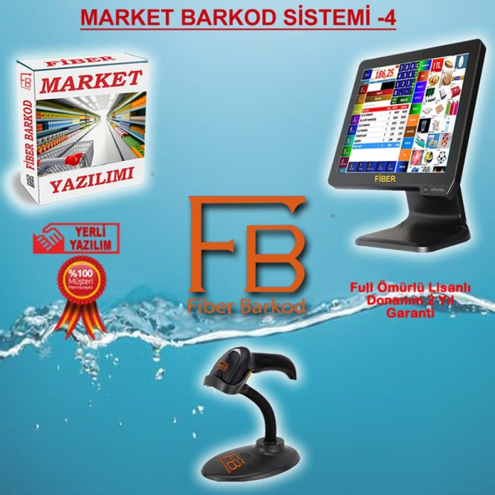 Fiber Barkod Market Barkod Sistemi-4 / Fiber Barkod - İ5 Yazıcılar Fiyatı