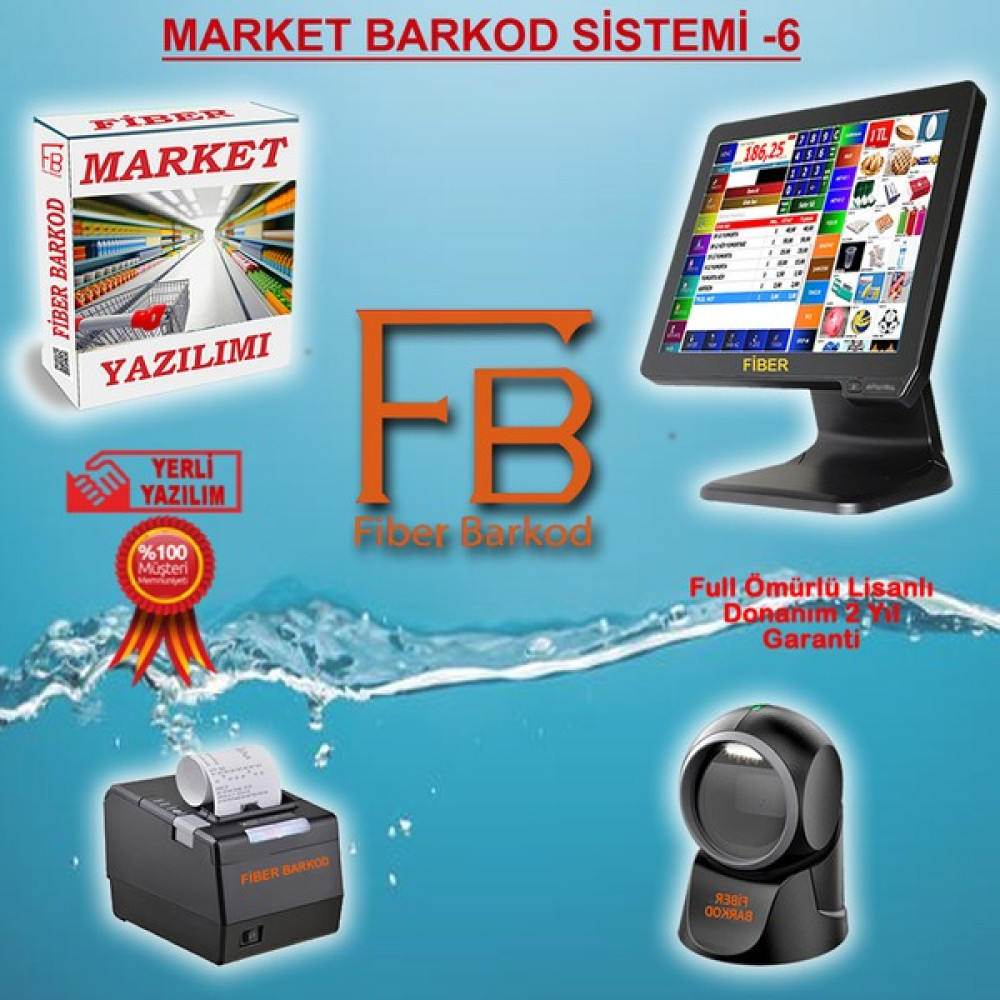 Fiber Barkod Market Barkod Sistemi-6 / Fiber Barkod - İ3 Yazıcılar Fiyatı