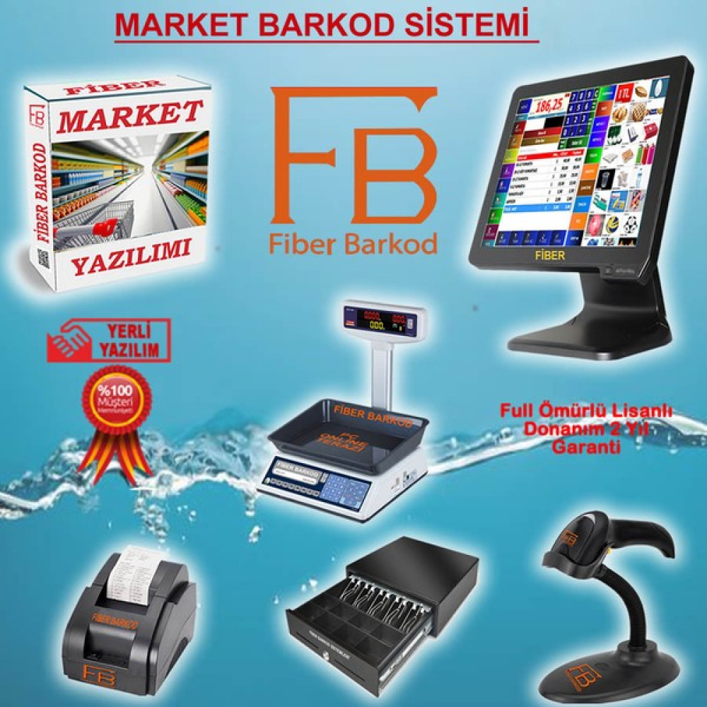 Fiber Barkod Market Barkod Sistemi / Fiber Barkod - J1800 Yazıcılar Fiyatı