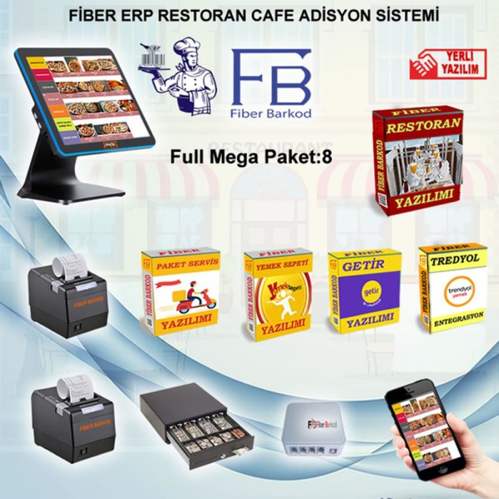 Fiber Barkod Restoran Adisyon Sistemi-8 Oto Boyaları Fiyatı