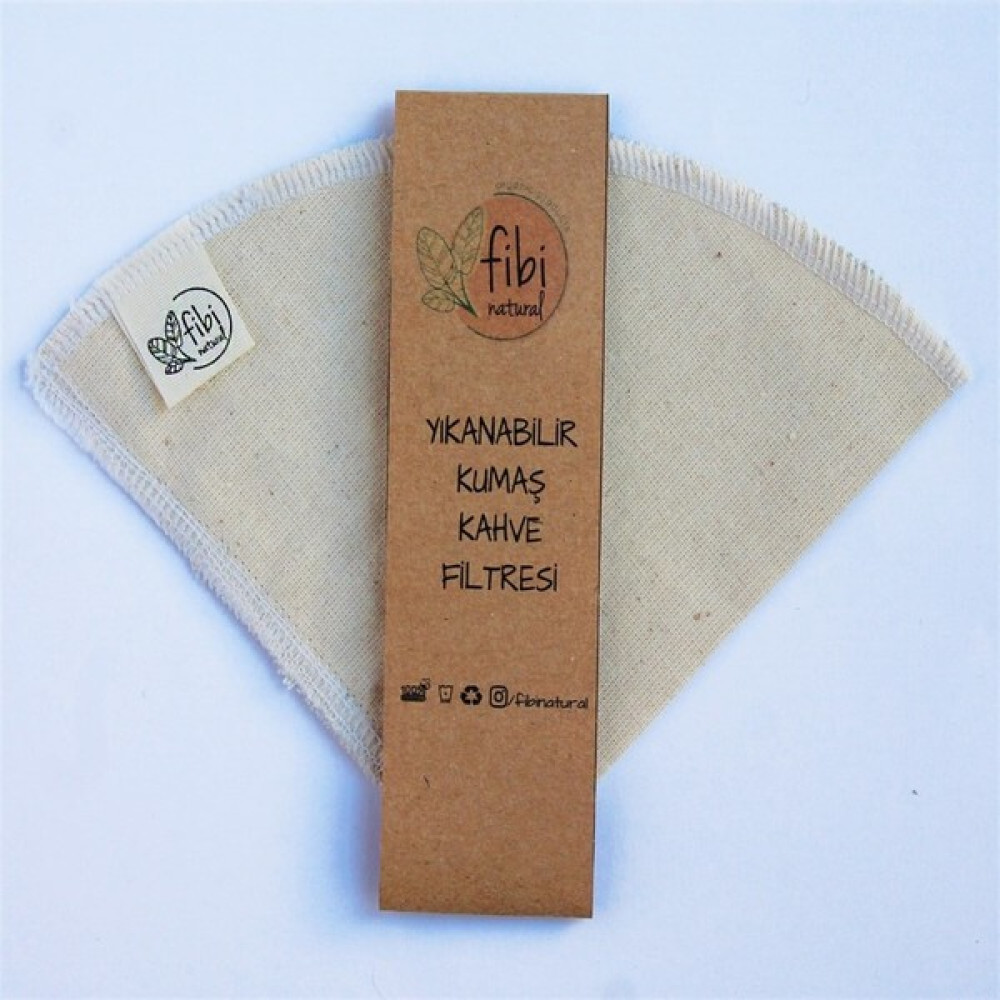 Fibi Natural %100 Ham Pamuk Yıkanabilir Kahve Filtresi - V60 - Kağıt Filtre Kahve Fiyatı