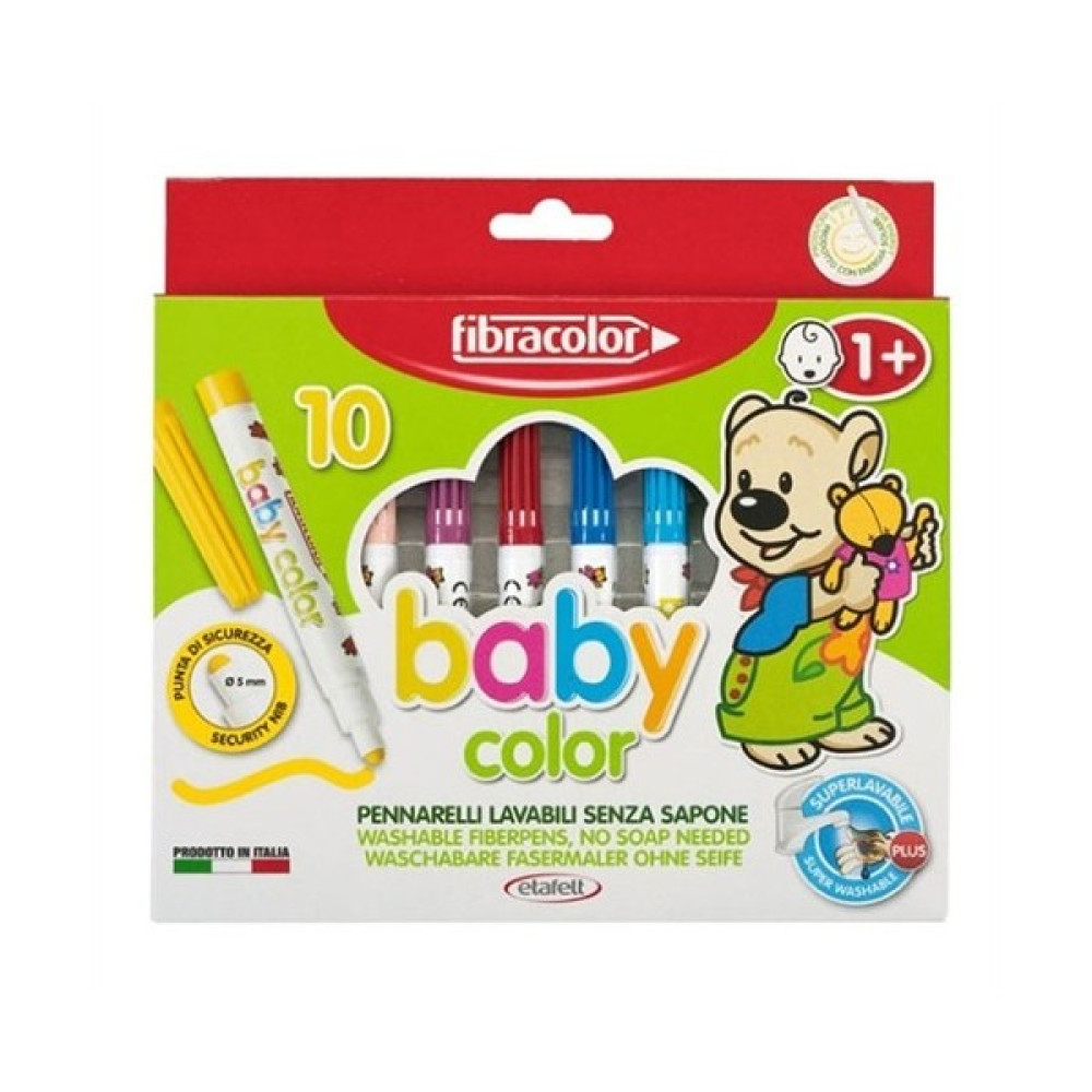 Fibracolor Baby Color 10 Renk Keçeli Kalem +1 Yaş 10540 Keçe Uçlu Kalem Fiyatı