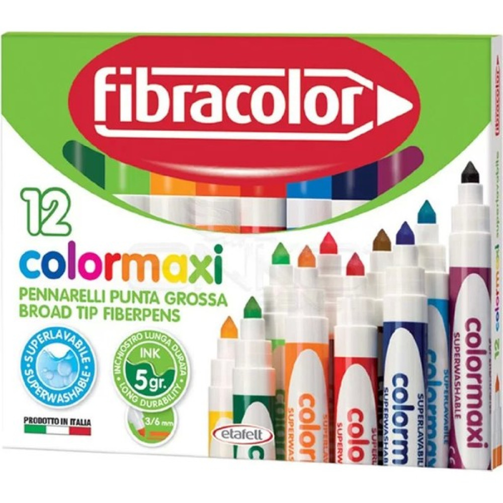 Fibracolor Colormaxi Keçeli Kalem 12 Renk Oto Boyaları Fiyatı