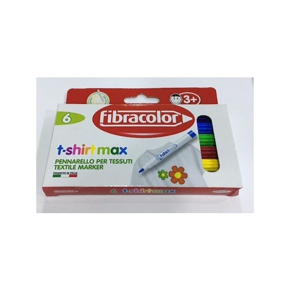 Fibracolor Tişört Kalemi T-Shirt Max Textil Kalemleri 6 Renk Keçe Uçlu Kalem Fiyatı
