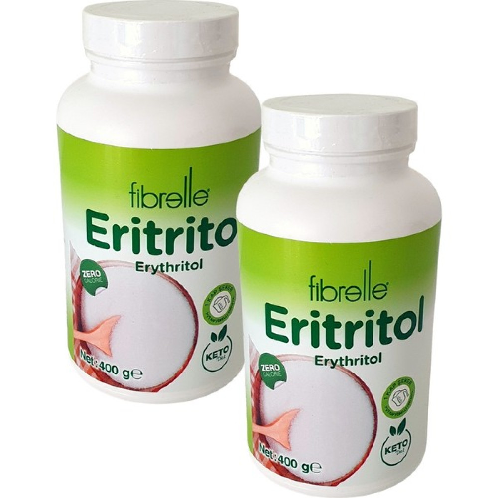Fibrelle Eritritol Toz Tatlandırıcı Sıfır Kalori 400 gr x 2'li - 800 gr Diğer Fiyatı