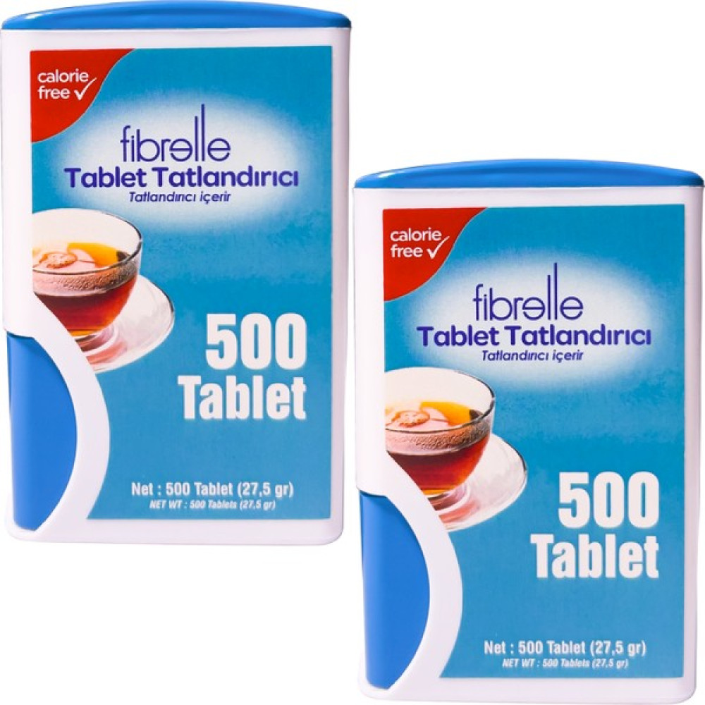 Fibrelle Sakarinli Tablet Tatlandırıcı 500'LÜ Kutu x 2 - 500 gr Diğer Fiyatı