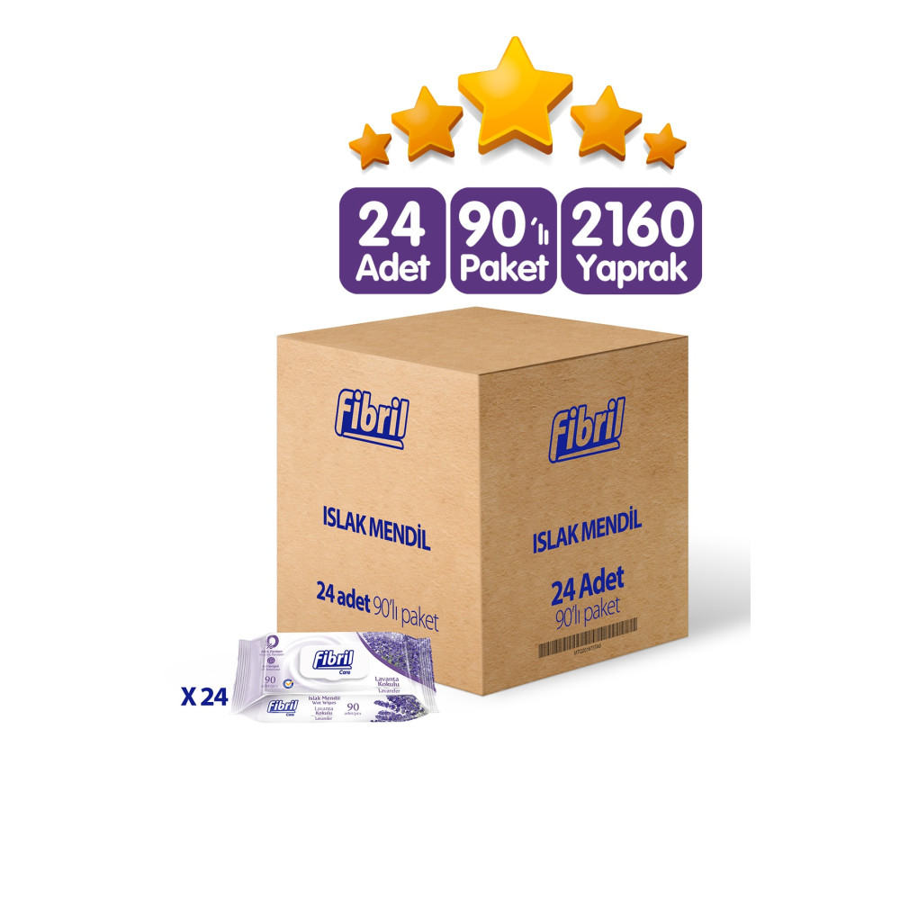 Fibril Care Lavanta Kokulu Islak Mendil 24x90 Lı Paket 2160 Yaprak Islak Mendil Fiyatı