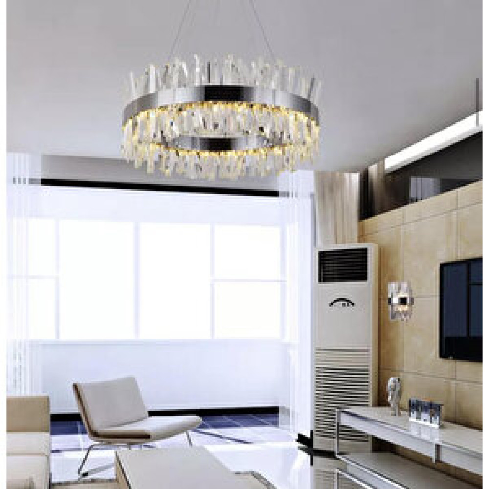 Fico Home Elegance Modern Kristal Taşlı Sarkıt Power Led Avize Krom Avize Fiyatı