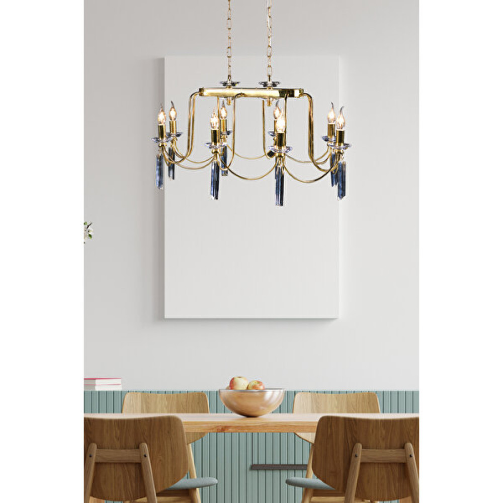 Fico Home Luxury Modern Elegance Sarkıt Avize Eskitme Yemek Masası - 8'li Avize Fiyatı