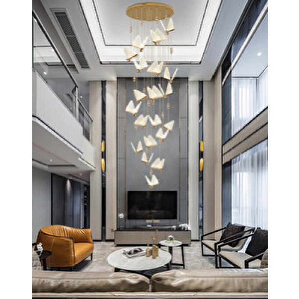 Fico Home Luxury Modern Exclusive Sarkıt Kelebek Led Avize 19’lu Gold Sarı Gün Işığı Avize Fiyatı