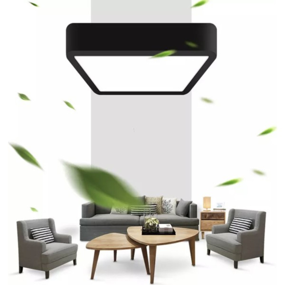 Fico Home Plafonyer Mat Siyah Panel LED Avize 6500K Buz Beyazı Işık Uzun Ömürlü LED Yüksek Işık Avize Fiyatı